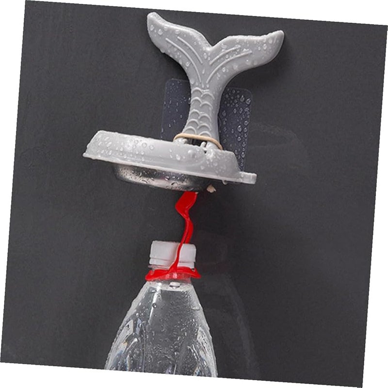 Foldable Stainless Steel Wall Mounted Ashtray Self Adhesive Smokeless Holder White Gray - Image 3